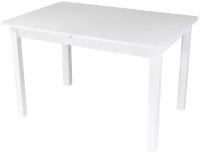 Стол кухонный раздвижной Домотека Танго ПР БЛ ст-БЛ 04 БЛ, раскладной, столешница со стеклом, белый