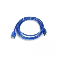 Переходник USB 2.0 (male) на USB 2.0 (female), с передачей данных, 100 см