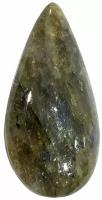 Кабошон Спектролит, природный, 38х19х6 мм, вес камня 8 грамм