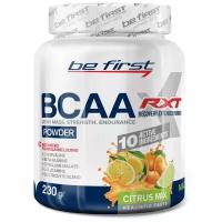 BCAA 2:1:1 Be First BCAA RXT powder 230 г, Цитрусовый микс