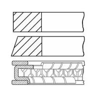 Комплект поршневых колец Goetze 08-144200-00