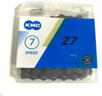 Цепь "KMC" Z-7, 116 звеньев, для 7 скоростного велосипеда, с замком