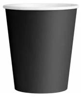 Однослойный бумажный стакан 250мл "Черный", 50 штук