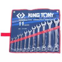 Набор комбинированных ключей, 1/4"-15/16", 11 предметов KING TONY 1211SR