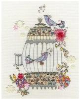 Love Birds (Любимые птицы) #XKA3 Bothy Threads Набор для вышивания 20 x 25 см Счетный крест