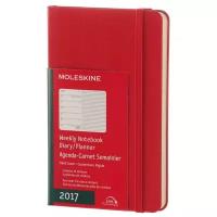 Еженедельник Moleskine "Classic WKNT Pocket", красный, 144 страницы, 90x140 мм