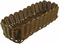 Корзина плетеная для хлеба Prohotel прямоугольная 265х100х60мм, полиротанг, коричневый