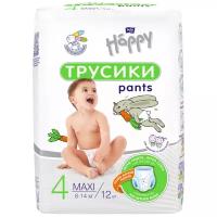 Bella Baby Happy трусики 4 (8-14 кг), 12 шт., белый