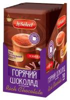 Горячий шоколад в пакетиках Rich Chocolate, Le Select, натуральный, гранулированный, шоубокс 10 сашет по 25 г