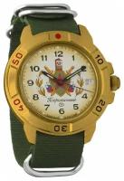 Мужские наручные часы Восток Командирские 439878-green, нейлон, зеленый