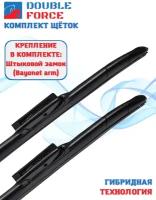 Щетки стеклоочистителя Double Force для Renault Fluence I 2009 - 2017 (комплект 600/400 мм.Bayonet Arm)