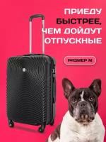 Чемодан на колесах TOUR SPACE средний, M, PROFFI TRAVEL PH9657, чёрный