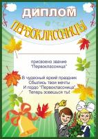 KupiKaif/Набор дипломов для первоклассницы 20шт, Школьные грамоты