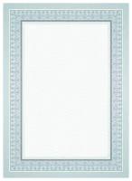 Сертификат-бумага с рамкой А4 синяя волна, 250 г/кв.м, 20 шт/уп КЖ-1794/1