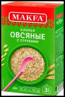 Хлопья овсяные Makfa с отрубями