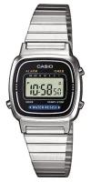 Наручные часы CASIO LA670WA-1, черный, серебряный