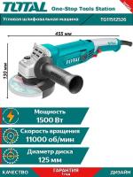 Угловая шлифовальная машина 1500вт 125мм, TG11512526