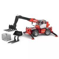 Погрузчик Bruder колесный Manitou MRT 2150 с ковшом (02-129) 1:16, 52 см, красный/серый/черный