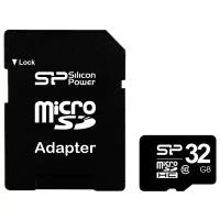 Карта памяти MicroSDHC 32 Gb Silicon Power class 10 SP032GBSTH010V10SP