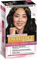 Крем-краска для волос L'Oreal Paris Excellence черный тон 1.00, 192 мл