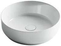 Раковина накладная Ceramica Nova Element 390х390х120 круглая, без перелива, белый CN6022