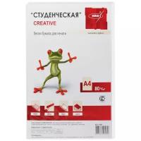 Бумага Creative A4 Студенческая 80 г/м², 100 л, белый