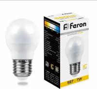Лампа светодиодная Feron LB-95 25481, E27, G45, 7 Вт, 2700 К