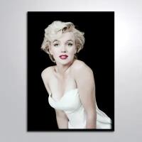 Постер в раме/Постер для интерьера/Мэрилин Монро Marilyn Monroe Фотография Белое Платье