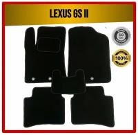 Комплект текстильных ворсовых ковриков в автомобиль Lexus GS II 1997-2004 / Лексус ГС