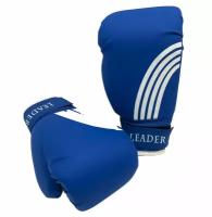 Перчатки боксерские RealSport LEADER 10 унций, синий