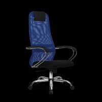 Кресло Метта BK-8, синий/черный, хром (SU-B-8/подл.131/осн.003)