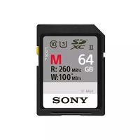 Карта памяти Sony SF-M 64 GB, чтение: 260 MB/s, запись: 100 MB/s