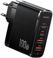 Зарядное устройство USAMS T44 100W 4 Ports GaN Fast Charger (US-CC145)