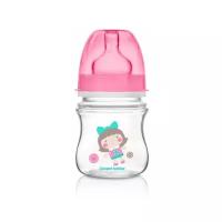 Canpol Babies Бутылочка антиколиковая с широким горлом EasyStart Toys, 120 мл, с рождения, розовый