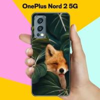 Силиконовый чехол на OnePlus Nord 2 5G Лиса / для ВанПлас Норд 2 5 Джи