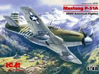 Сборная модель Истребитель Мустанг P-51 А (1/48) 48161 ICM