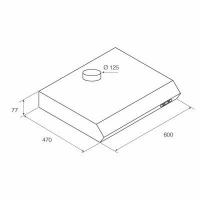 Вытяжка козырьковая Jet Air Light WH/F/60, управление ползунковое, белый [prf0094435b]