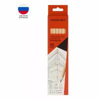 Набор карандашей ч/г Красин "Конструктор" 12шт, 2Т (2H), Т(H)-2, ТМ (HB)-4, М (B)-3, 2М (2B)-2, шестигран, заточен, карт. упаковка, европодвес, 2