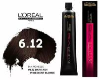 L'Oreal Professionnel Dia Richesse Краска для волос, 6.12 темный блондин пепельно-перламутровый, 50 мл