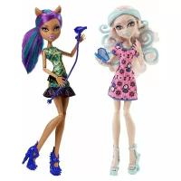 Набор кукол Monster High Пугающий макияж Вайперин Горгон и Клодин Вульф, 26 см, CKD05