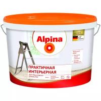 Альпина Практичная интерьерная белая краска (10л) / ALPINA Renova Практичная интерьерная белая краска матовая для стен и потолков (10л)