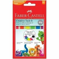 Масса для приклеивания Faber-Castell "Tack-It Creative", 50г, цветная, картон. уп, европодвес