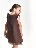 Платье для девочек Mini Maxi, модель 0495, цвет коричневый (98)