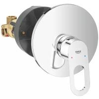 Смеситель для ванны Grohe BauLoop 29080000 + 33964, рычажный