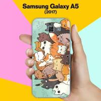 Силиконовый чехол на Samsung Galaxy A5 (2017) Много котов / для Самсунг Галакси А5 2017