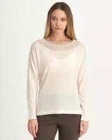 Пуловер Panicale, шерсть, длинный рукав, прямой силуэт, размер 44, розовый