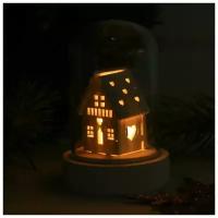 Новогодний сувенир Luazon Lighting с подсветкой "Зимний домик"