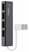 Концентратор Belkin 4-Port Slim Travel USB Hub -4-USB 2.0, чёрный