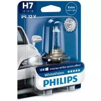 Лампа H7 12v 55w Px26d Whitevision +60% (Блистер) Philips арт. 12972WHVB1