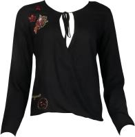 Блуза Desigual с вышивкой 59b23a1/2000, черный, S
